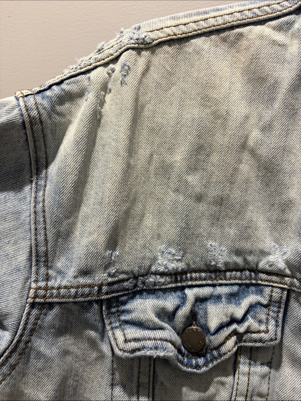 Free People Light Wash Denim Oversized Jacket - Women’s - Picture 5 of 6